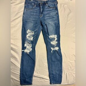 American eagle size 14 Long skinny ripped jeans!